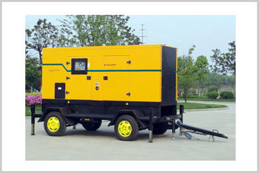 3 Phase 4 Wires Trailer Mounted Diesel Generator, Kedap Suara Diesel Generator Set